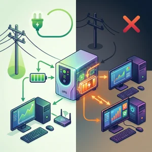 هنگام قطع برق UPS چگونه کار می‌کند؟